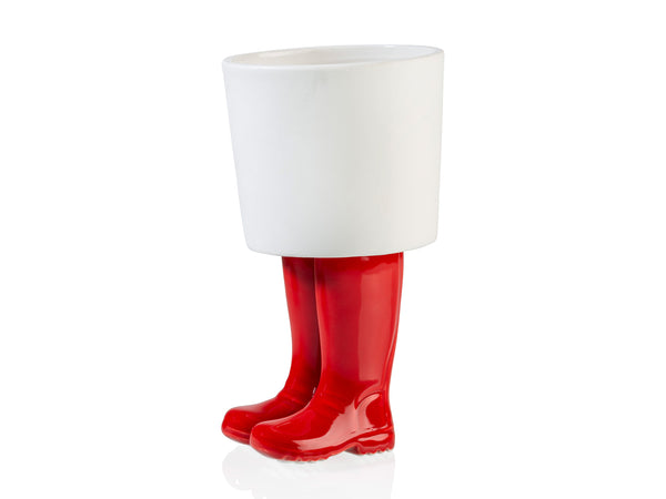 Pot de Fleur Bottes Wellington Rouge – Grand – Bitten
