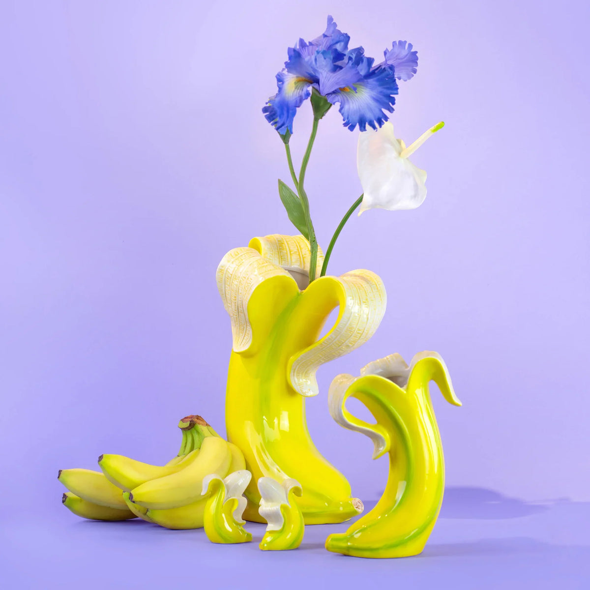 Grote vaas met bananenmotief