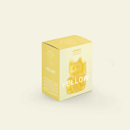 Bougie Chat Chanceux Jaune