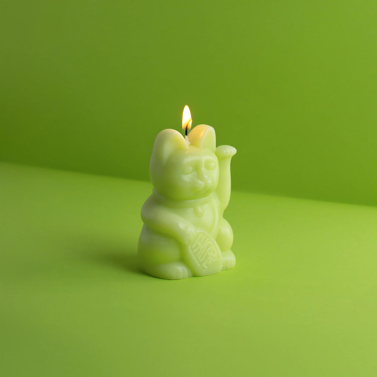 Bougie Chat Chanceux Vert Clair