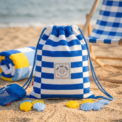 Serviette de plage et jeu Tic Tac Toe