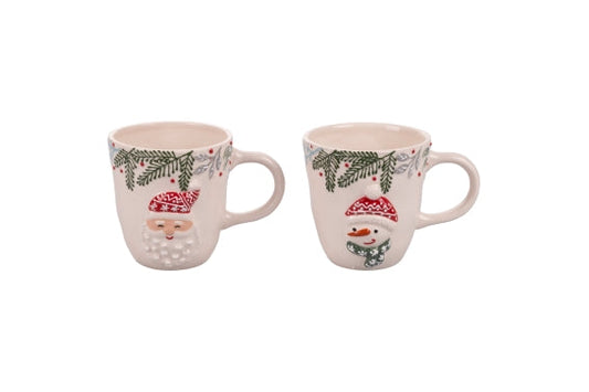 クリスマス用マグカップ 500ml 浮き彫り加工 アソート2種 - 2188167