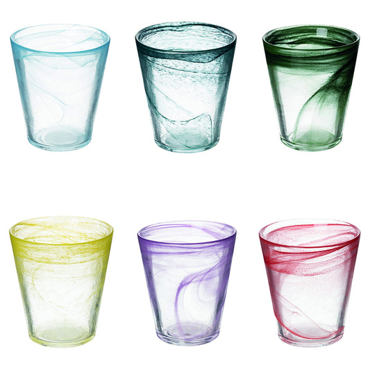 ALABASTRO COLORS コニカルセット 250mlグラス6個 - 2188594
