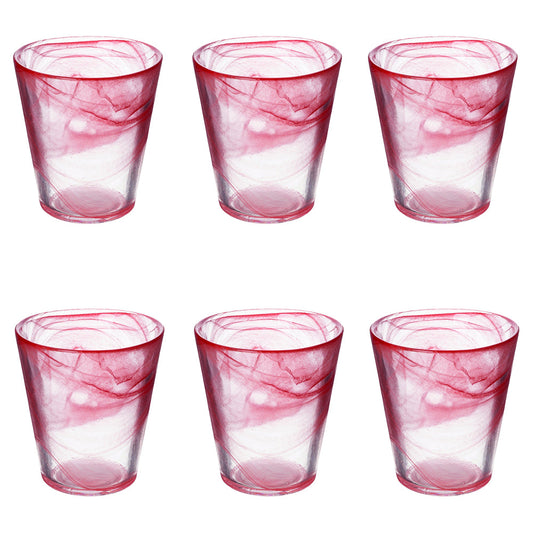 アラバストロコニカルウォーターグラス 250ML レッド - 2188596