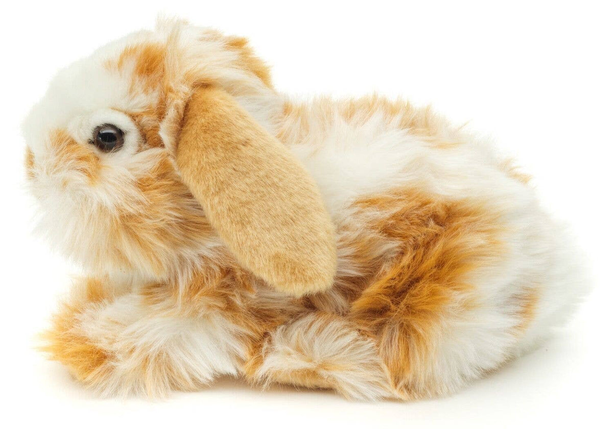 Peluche Lapin Tête de Lion Doré Couché