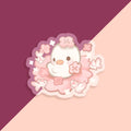 Pegatina Pato Blanco "Patito Sakura"