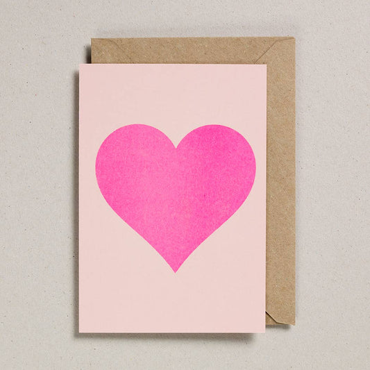 Carte St Valentin - Cœur Rose