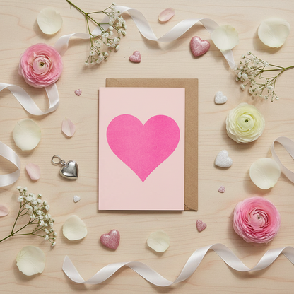 Valentine's Day Card - Pink Heart