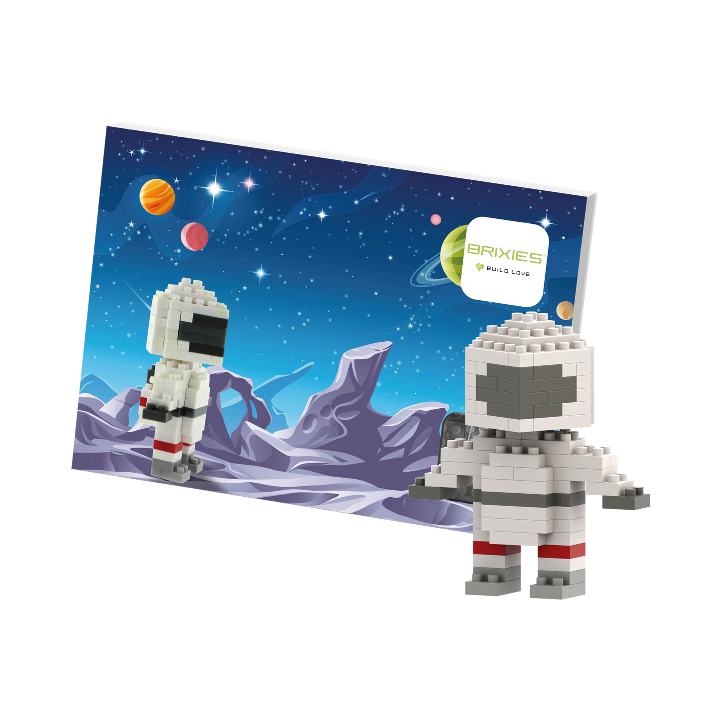 BRIXIES Postkarte Astronaut