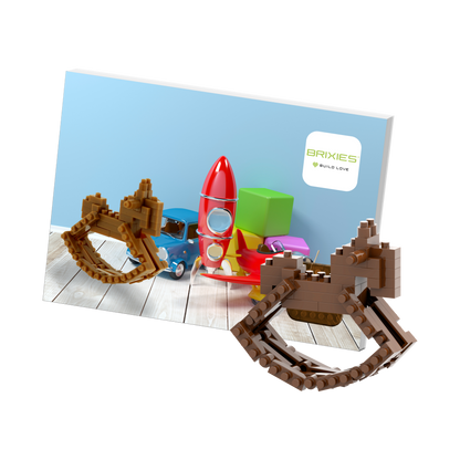 BRIXIES Postkarte Schaukelpferd