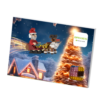 BRIXIES Weihnachtsmann mit Schlitten