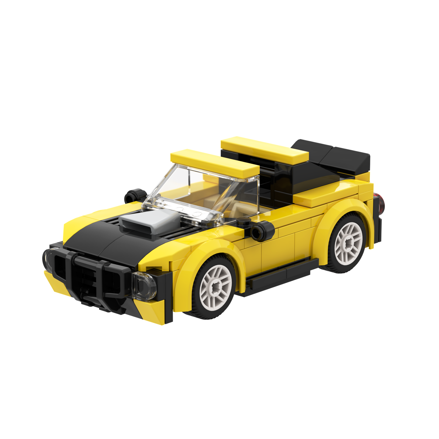 BRIXIES Plus Mini Rennwagen gelb / Mini Racer yellow