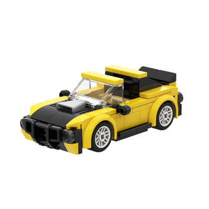 BRIXIES Plus Mini Rennwagen gelb / Mini Racer yellow