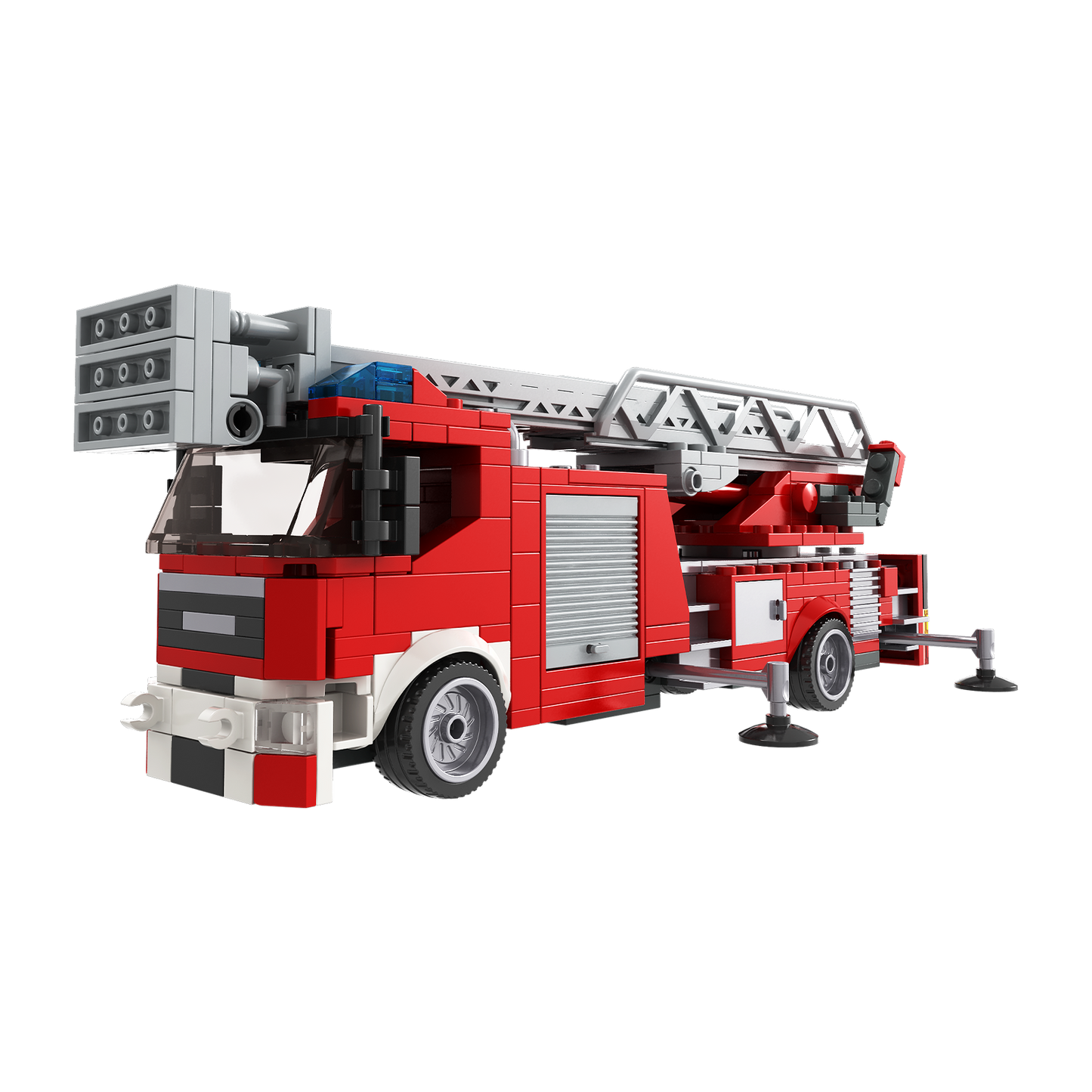 BRIXIES Plus Feuerwehr Drehleiter / Turntable ladder