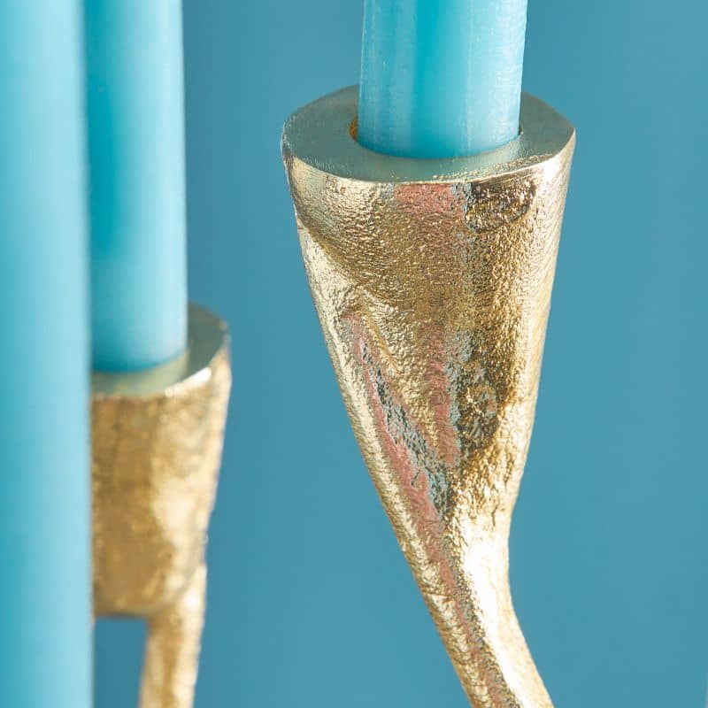 Chandelier Roots, aluminium doré, 25 x 22 x 63,5 cm