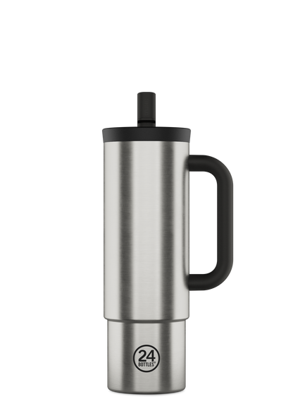 Straw Cup | Brushed Steel - 800 ml