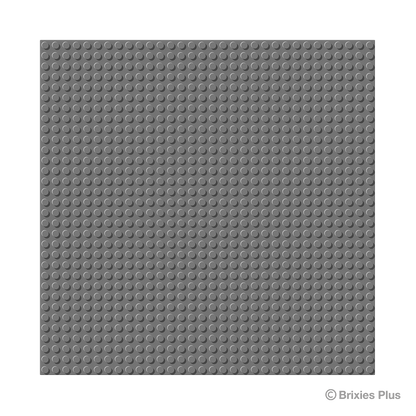 BRIXIES Plus Basis Platte Dunkelgrau 32 x 32 Noppen