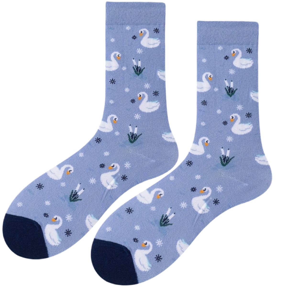 Calcetines de cisne blanco