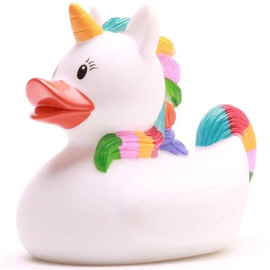 Weiße Regenbogen-Einhorn-Ente