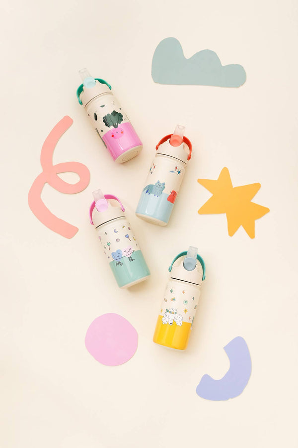Bouteille Isotherme en Acier Inoxydable pour Enfants Chiens Amusants