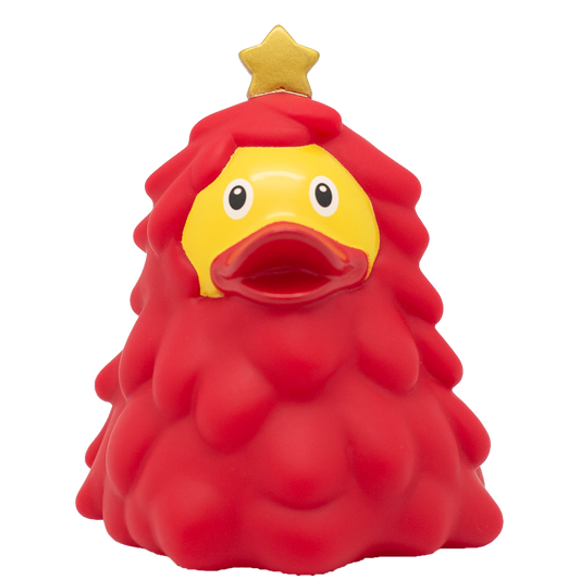 Duck Christmas Tree Red