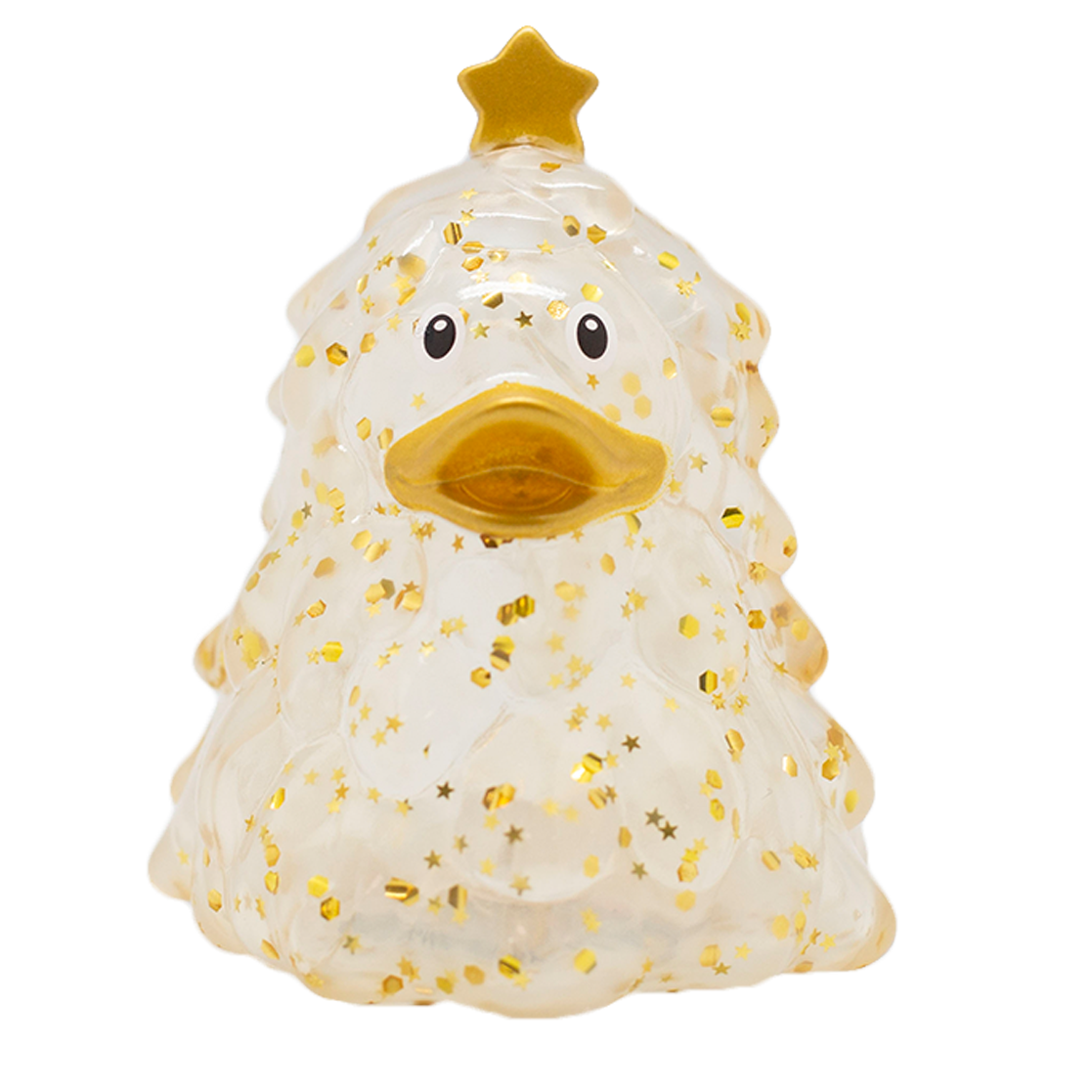 Duck Christmas Tree Gold Glitter