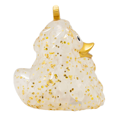 Duck Christmas Tree Gold Glitter