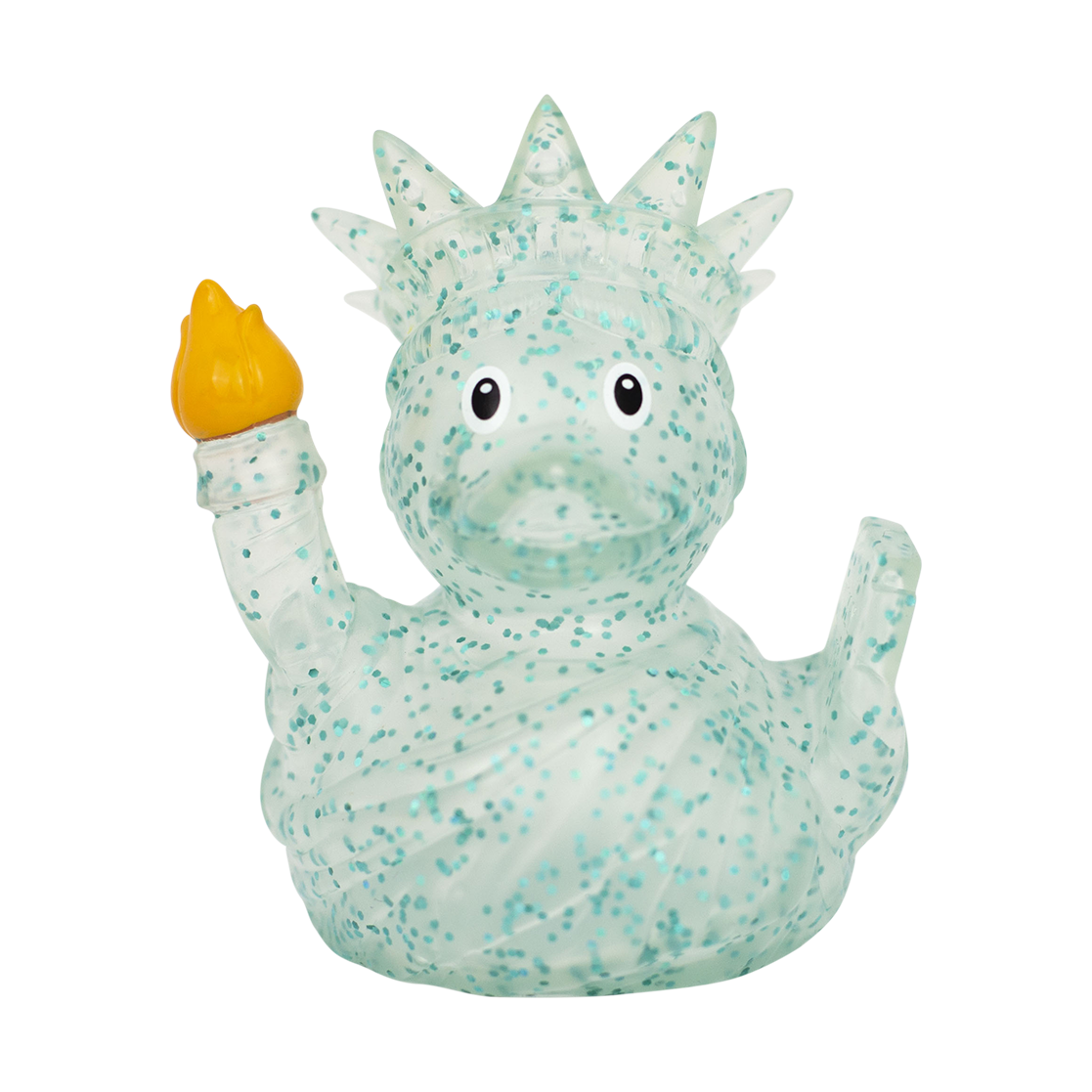 Pato con purpurina de la Estatua de la Libertad