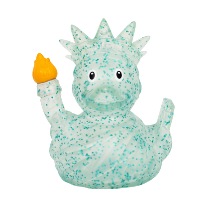 Pato con purpurina de la Estatua de la Libertad