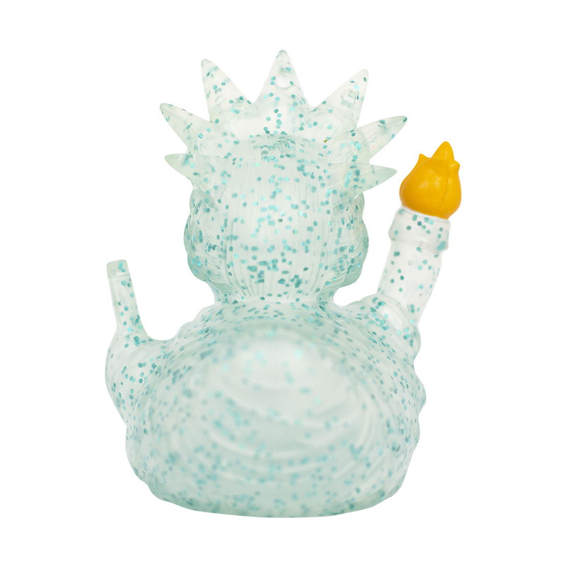 Pato con purpurina de la Estatua de la Libertad