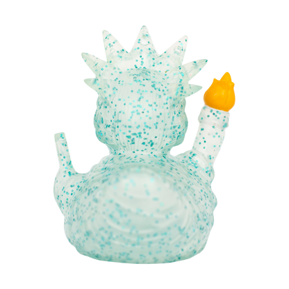 Pato con purpurina de la Estatua de la Libertad