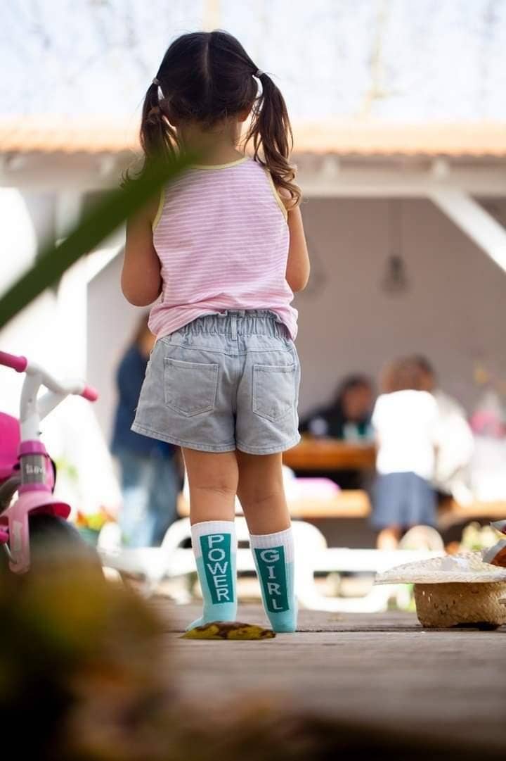 Girl Power Kids Socks - Blue