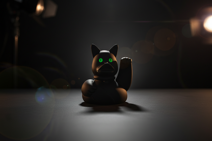 Zwarte gelukskat-eend