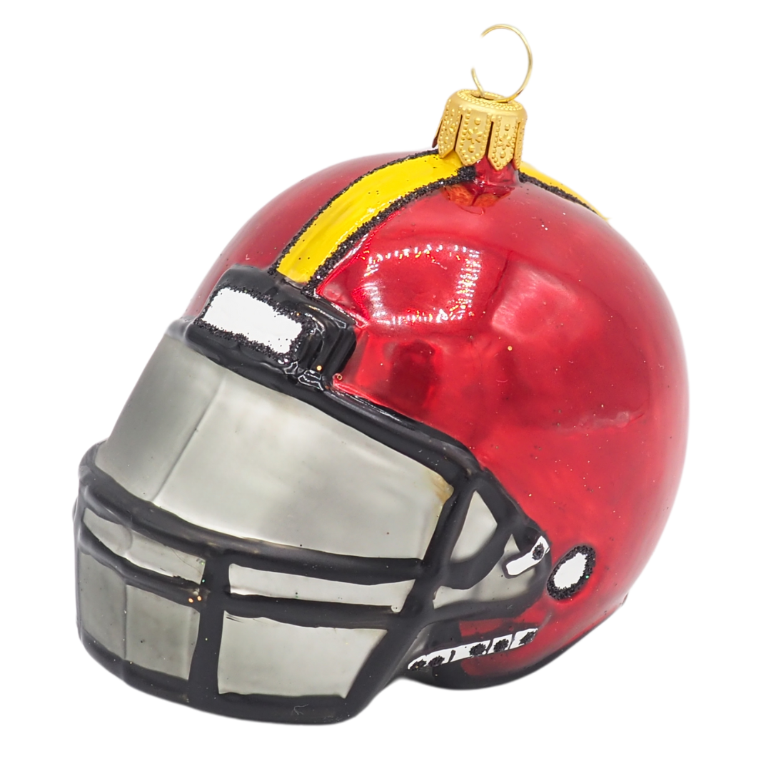 Casco de fútbol americano con pelota de Navidad
