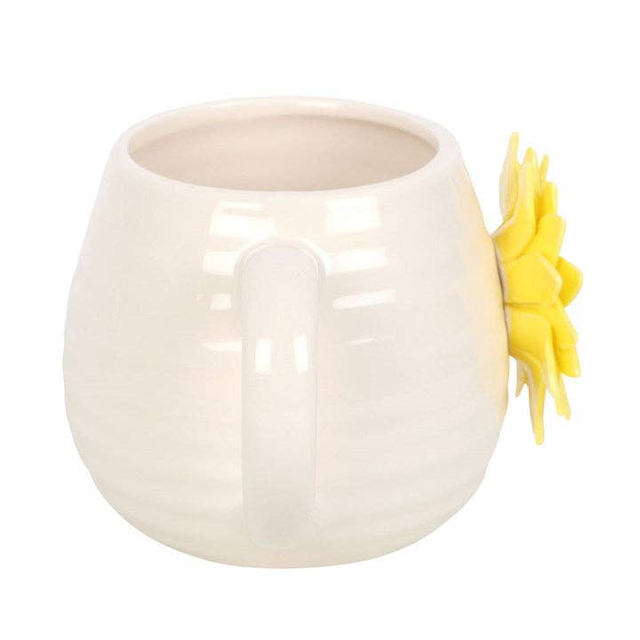 Tasse arrondie « Hello Sunshine » avec tournesol 3D