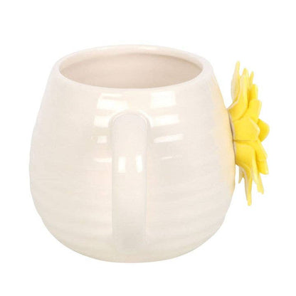 Tasse arrondie « Hello Sunshine » avec tournesol 3D