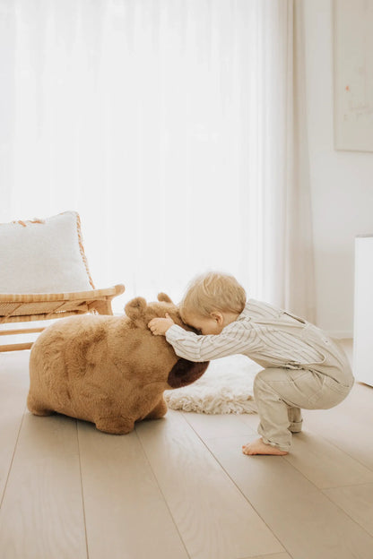 Capybara douce et rebondissante
