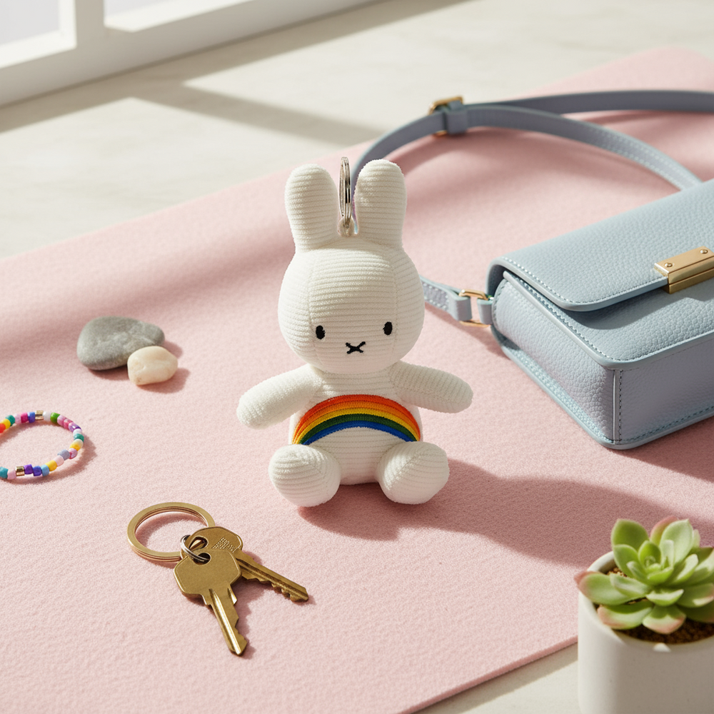 Llavero de conejo arcoíris de Miffy