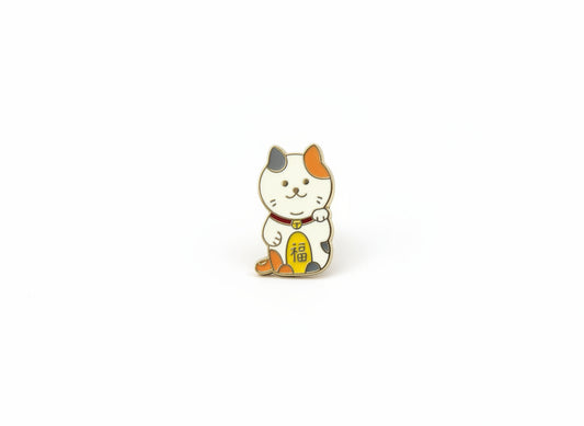 Pin de gato de la suerte