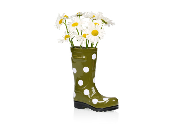 Vase Botte Wellington à Pois Vert – Bitten