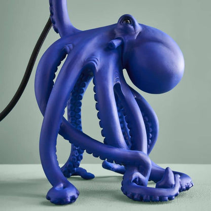Baby Otto the Octopus Table Lamp, Blue Resin, 15.5 x 13.5 cm