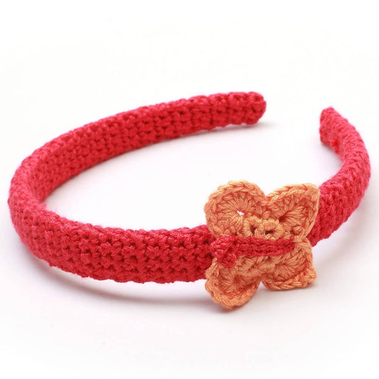 Haarband met vlinder - Rood