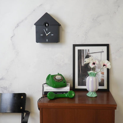 Clock - Cuckoo Wall Clock - Black - 24x27x9cm