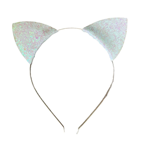Cerchietto con gatto glitterato
