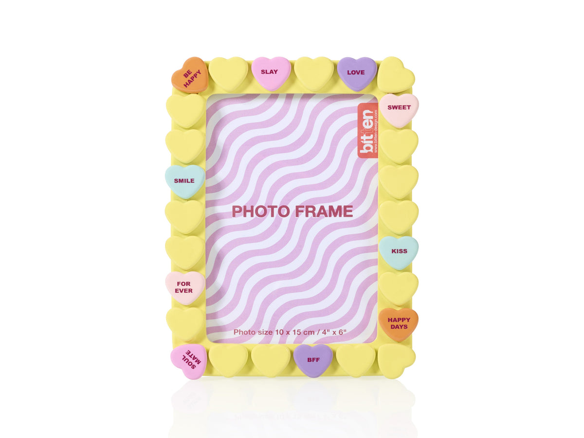 Cadre Photo Sweet Heart Jaune