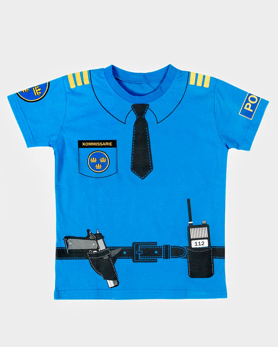 Organic cotton Police T-shirt 110-116 cm 4-6 years