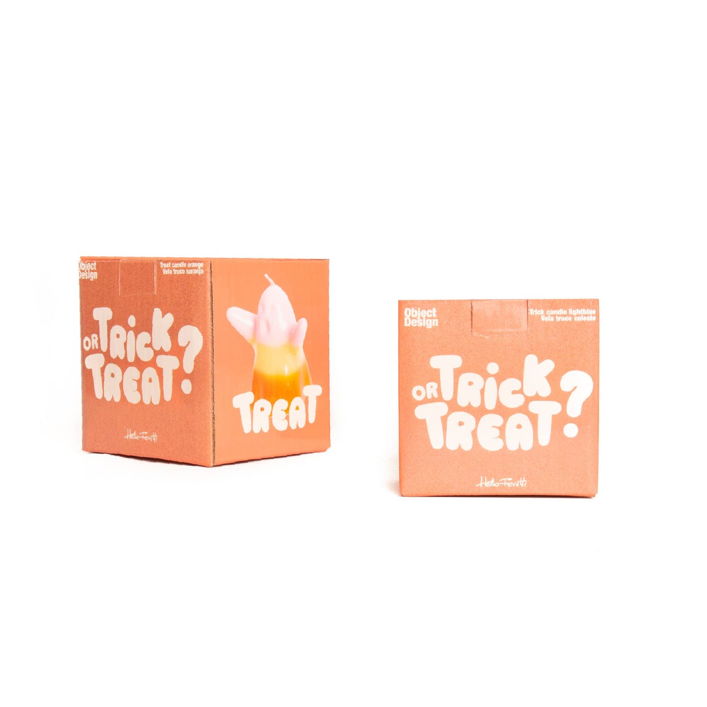 Bougie Ghost « Deal » Orange Helio Ferretti Vue 2