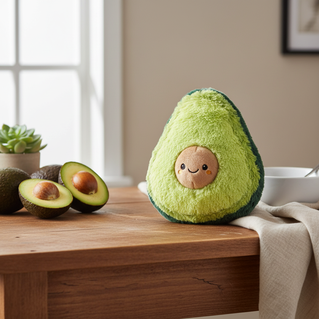 Mini peluche di avocado schiacciabile