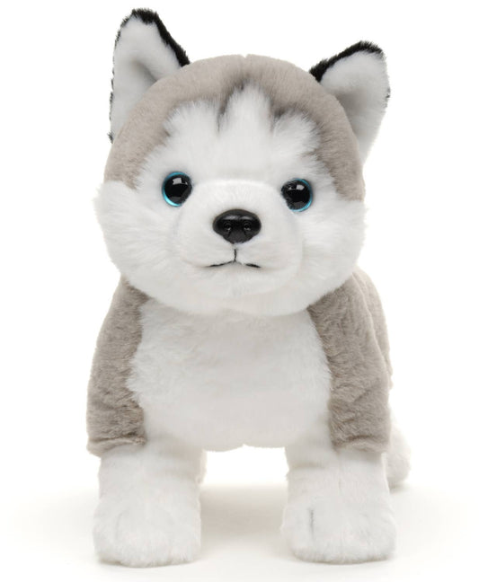 Peluche de husky gris, de pie