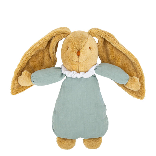 Lapin Nid D'Ange Doudou Musical - Coton Bio Céladon